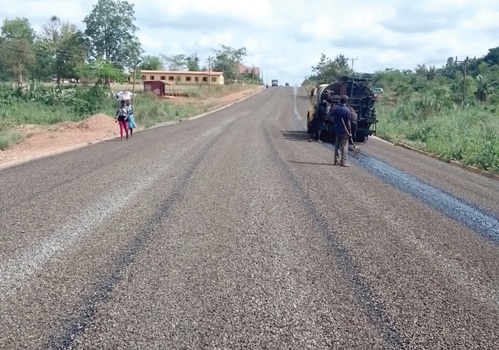 The newly tarred Oda bypass road The newly tarred Oda bypass road
