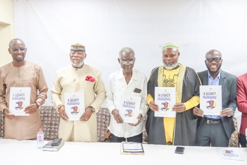 Brig. Gen Joseph Nunoo Mensah (middle), former Chief of the Defence Staff, with Dr Nyaho Nyaho- Tamakloe (2nd from left), Founding Member, New Patriotic Party; Korletey Jorbua Obuadey (right), author of the book; Alhaji Seidu Abdulai (2nd from right), Municipal Chief Imam, Kpone Katamanso Municipality, and Emmanuel Wilson Jnr (left), Chief Crusader Against Corruption, after the launch. Picture: ELVIS NII NOI DOWUOA Brig. Gen Joseph Nunoo Mensah (middle), former Chief of the Defence Staff, with Dr Nyaho Nyaho- Tamakloe (2nd from left), Founding Member, New Patriotic Party; Korletey Jorbua Obuadey (right), author of the book; Alhaji Seidu Abdulai (2nd from right), Municipal Chief Imam, Kpone Katamanso Municipality, and Emmanuel Wilson Jnr (left), Chief Crusader Against Corruption, after the launch. Picture: ELVIS NII NOI DOWUOA