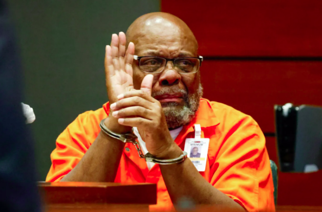 Richard Ferguson is sworn in as he takes the stand during his sentencing hearing at the Osceola County Courthouse on Wednesday, February 18, 2026. Ferguson is convicted of manslaughter after letting his 15-year-old son drive his car, leading to a crash that killed four people. (Rich Pope/Orlando Sentinel)