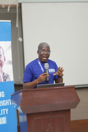 Eric Ayaba, Head of Programmes of Plan International Ghana, speaking at the opening of the training