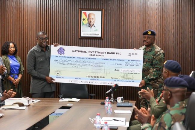 National Investment Bank PLC donates GH₵ 1 million to Ghana Armed Forces for Burma Camp redevelopment
