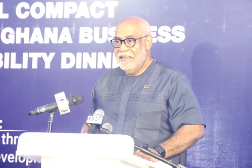 Some participants in the event. INSET: Charles Abani, Resident Coordinator, United Nations, addressing the event. Picture: ELVIS NII NOI DOWUONA Some participants in the event. INSET: Charles Abani, Resident Coordinator, United Nations, addressing the event. Picture: ELVIS NII NOI DOWUONA