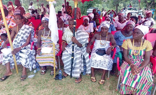 Some of his elders and queenmothers at the ceremony