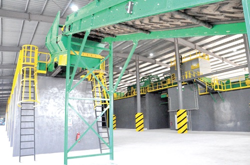 Sections of the recycling plant Sections of the recycling plant