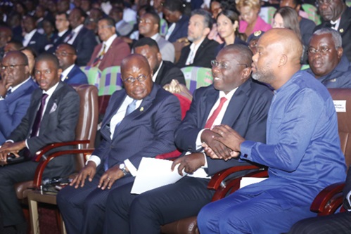President Akufo-Addo (left) with Wamkele Mene (right), Secretary-General, AfCFTA, and Dr Amin Adam (middle), Minister of Finance, at the 3i Africa Summit in Accra. Picture: SAMUEL TEI ADANOPresident Akufo-Addo (left) with Wamkele Mene (right), Secretary-General, AfCFTA, and Dr Amin Adam (middle), Minister of Finance, at the 3i Africa Summit in Accra. Picture: SAMUEL TEI ADANO