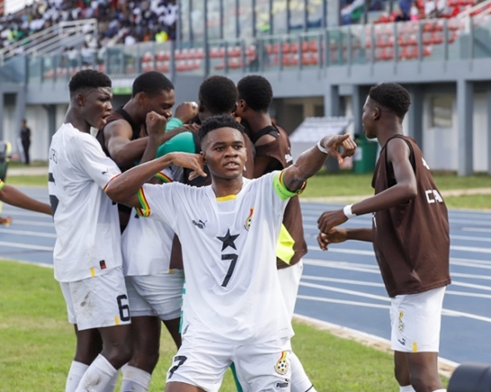 Black Starlets celebrating one of their goals Black Starlets celebrating one of their goals
