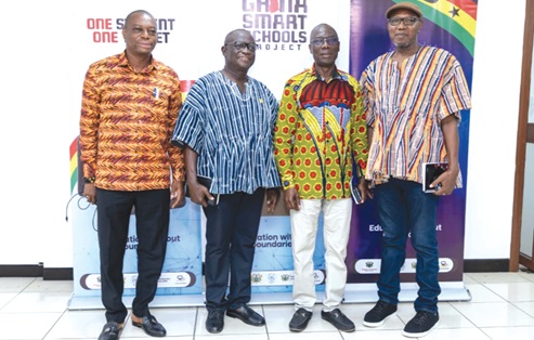 Kwabena Amankwah Asiema (3rd from right), Chairman of the committee, together with Dr Clement Apaak (right), Deputy Ranking Member, Nortsu-Kotoe (2nd from right), Ranking Member, and Dr. Kingsley Nyarko, a Deputy Minister designate and committee member, after the field visit. Kwabena Amankwah Asiema (3rd from right), Chairman of the committee, together with Dr Clement Apaak (right), Deputy Ranking Member, Nortsu-Kotoe (2nd from right), Ranking Member, and Dr. Kingsley Nyarko, a Deputy Minister designate and committee member, after the field visit.