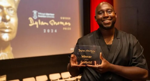 Caleb Azumah Nelson was named the winner at an event in Swansea Caleb Azumah Nelson was named the winner at an event in Swansea
