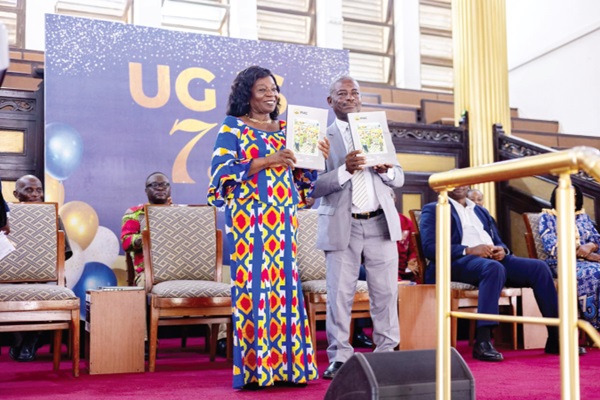 Emerita Professor Elizabeth Ardayfio-Schandorf (left), Chairperson, PIAC, assisted by Prof. Paul Kingsley Buah-Bassauah, Professor of Physics, UCC, to launch the 2023 PIAC Annual Report Emerita Professor Elizabeth Ardayfio-Schandorf (left), Chairperson, PIAC, assisted by Prof. Paul Kingsley Buah-Bassauah, Professor of Physics, UCC, to launch the 2023 PIAC Annual Report