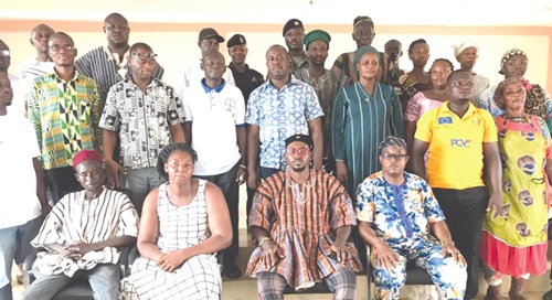 Members of the district Inter-Party Dialogue Committee after their inauguration