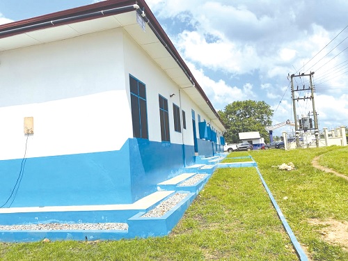  The front of the newly inaugurated classroom block