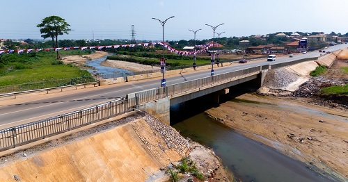 The newly opened Atafoa Bridge over the Owabi River at Bantama