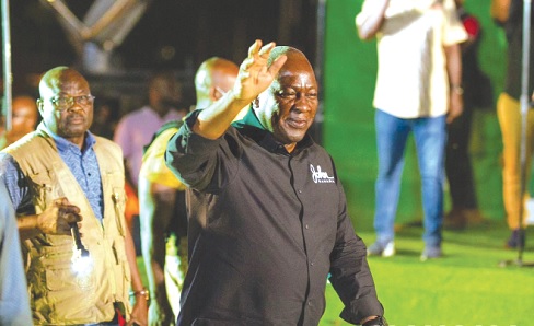 John Mahama on one of his campaigns