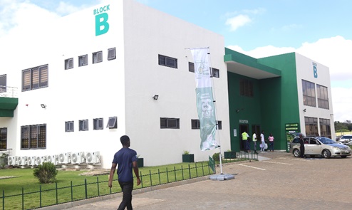 The front view of the new Greater Accra Regional DVLA office at Narhman in Accra.  Pictures: SAMUEL TEI ADANO