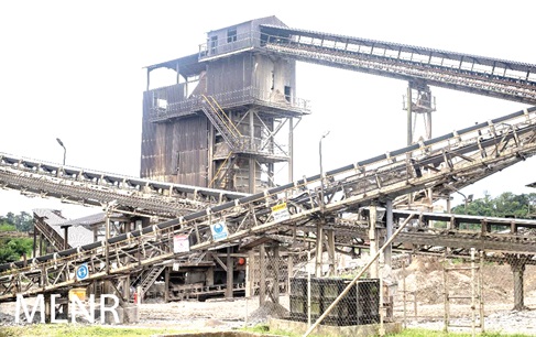 The Manganese extraction plant at the site of Ghana Manganese Company Ltd
