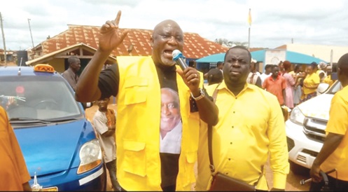 Hopeson Adorye — Member of Alan Kyerematen’s campaign team, speaking at Nsuta Hopeson Adorye — Member of Alan Kyerematen’s campaign team, speaking at Nsuta
