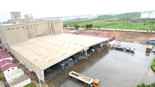 The Olam Agri grains factory at Kpone