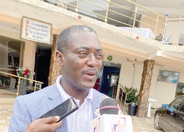 • Daniel Amoah Gyampoh, CEO, Gomoa Community Bank, speaking to the media after the meeting Gomoa Community Bank grants GH¢11.3m in loans to customers