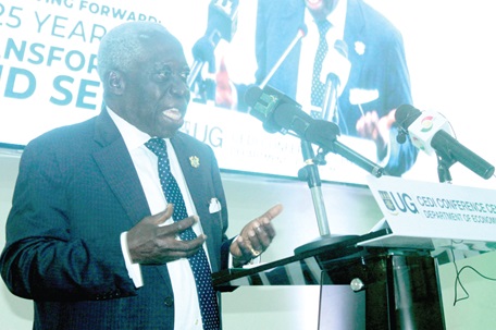 Yaw Osafo-Maafo (left), Senior Pesidential Advisor, delivering the keynote address. Picture: ERNEST KODZI Yaw Osafo-Maafo (left), Senior Pesidential Advisor, delivering the keynote address. Picture: ERNEST KODZI