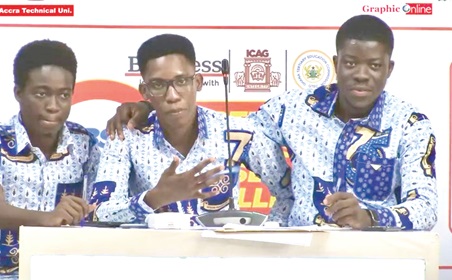 University of Ghana, Legon, attempting one of the questions during the TBSC South East Zone of the contest. Picture: ELVIS NII NOI DOWUONA