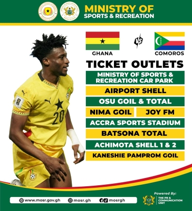 Black Stars' World Cup decider: Full lowdown on parking, tickets and 6pm seating rule Black Stars' World Cup decider: Full lowdown on parking, tickets and 6pm seating rule