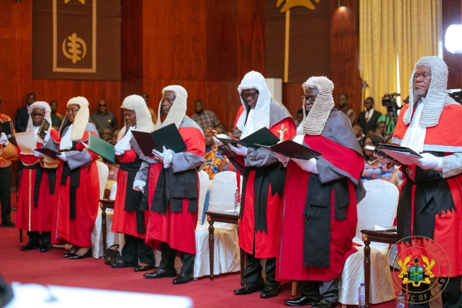 President Mahama swears in 7 new Supreme Court Justices; Urges independence and integrity