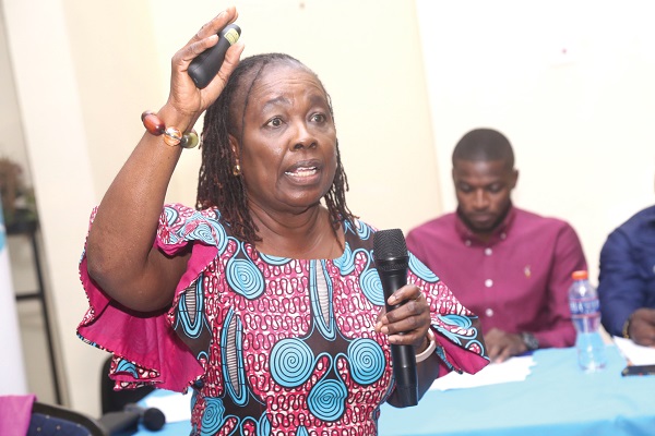 Emerita Prof. Takyiwaa Manuh, Senior Fellow, Centre for Democratic Governance, addressing participants Emerita Prof. Takyiwaa Manuh, Senior Fellow, Centre for Democratic Governance, addressing participants