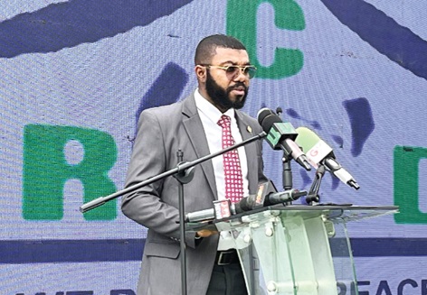 Dr Prince Hamid Armah (left), Deputy Minister for Works and Housing, speaking at the launch Dr Prince Hamid Armah (left), Deputy Minister for Works and Housing, speaking at the launch