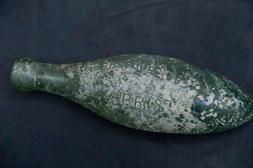 A bottle found during the excavation