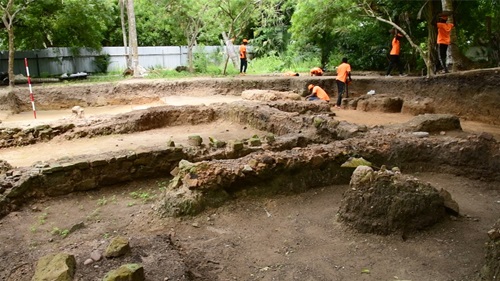 Excavation work on portions of the Osu Castle in Accra
