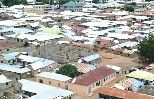 Aerial view of the Bawku town Aerial view of the Bawku town