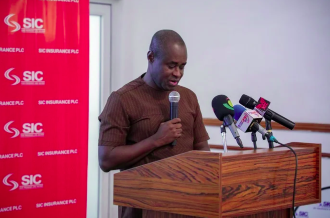 The Managing Director of SIC Insurance PLC, Mr James Agyenim-Boateng