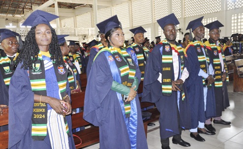 A section of the graduates