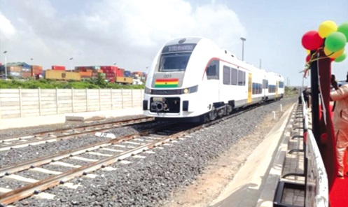 The 97.7-kilometre Tema-Mpakadan standard guage railway line and two Diesel Multiple Unit (DMU) trains inaugurated by former President Nana Addo Dankwa Akufo-Addo in November 2024