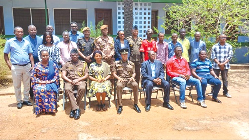 David Yiridong Issaka (seated 2nd from right), Executive Director of CDS Reform, DDP Joseph Asabre (middle), Northern Regional Prisons Commander, and other dignitaries David Yiridong Issaka (seated 2nd from right), Executive Director of CDS Reform, DDP Joseph Asabre (middle), Northern Regional Prisons Commander, and other dignitaries