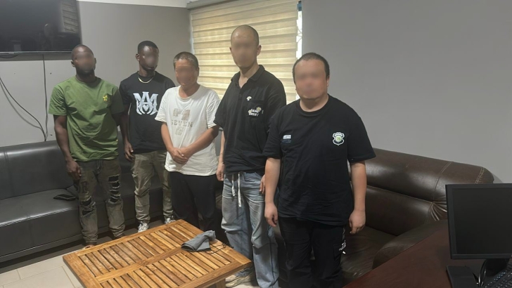 Assin: 5 illegal miners including 3 Chinese nationals arrested Assin: 5 illegal miners including 3 Chinese nationals arrested