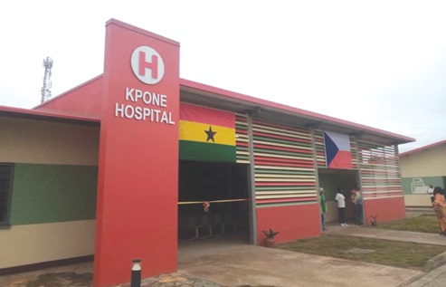 Front view of the Kpone Municipal Hospital