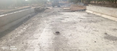 A section of the reconstructed bridge