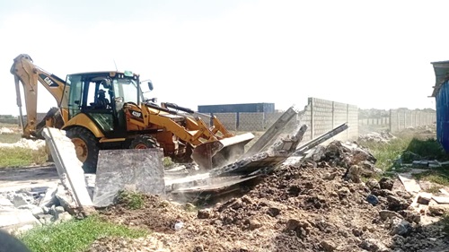 Some demolished structures