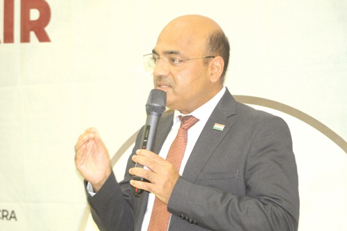 Manish Gupta, India High Commissioner, addressing participants in the ceremony.  Picture: ESTHER ADJORKOR ADJEI 