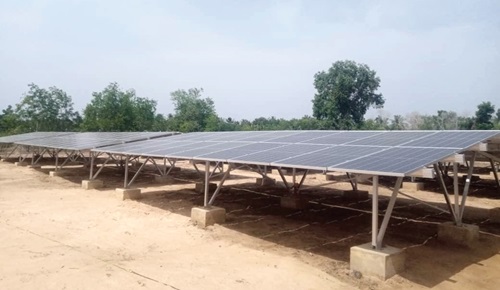 The solar panels of the generating system