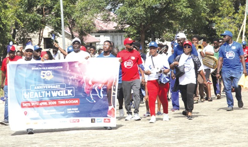 Member of the Ghana Hotels Association taking part in the anniversary health walk 