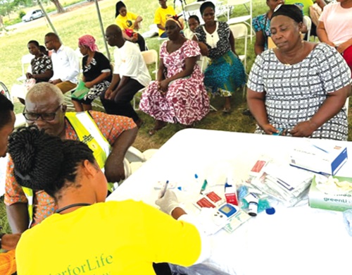 Some of the people being attended to at the event conference    