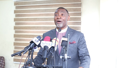 Dr Lawrence Tetteh addressing the press conference in Accra. Picture: BENEDICT OBUOBI Dr Lawrence Tetteh addressing the press conference in Accra. Picture: BENEDICT OBUOBI
