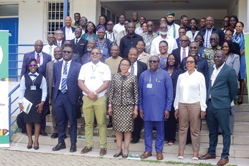 Prof. Samuel Kwaku Bonsu (3rd from right), Vice-President, West Africa Division, African Management Development Institutes Network, with Pinky Sharon Kekana (middle), Deputy Minister, Public Service and Administration, South Africa; Tombola Muke (2nd from left), President, African Management Development Institutes Network, Democratic Republic of Congo, and some officials after the event. Picture: CALEB VANDERPUYE Prof. Samuel Kwaku Bonsu (3rd from right), Vice-President, West Africa Division, African Management Development Institutes Network, with Pinky Sharon Kekana (middle), Deputy Minister, Public Service and Administration, South Africa; Tombola Muke (2nd from left), President, African Management Development Institutes Network, Democratic Republic of Congo, and some officials after the event. Picture: CALEB VANDERPUYE