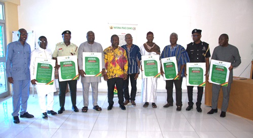 James Gunu (fifth from left), Volta Regional Minister, with the awardees and some members of the Volta Regional Peace Council James Gunu (fifth from left), Volta Regional Minister, with the awardees and some members of the Volta Regional Peace Council