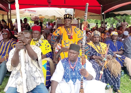Pe Denis Aneakwoa Balinia Adda Asagpaare II, the Paramount Chief of the Navrongo Traditional Area, and his elders graced the occasion Pe Denis Aneakwoa Balinia Adda Asagpaare II, the Paramount Chief of the Navrongo Traditional Area, and his elders graced the occasion