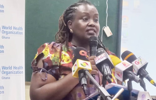 Dr Fiona Braka, World Health Organisation Ghana Representative, speaking at the event Dr Fiona Braka, World Health Organisation Ghana Representative, speaking at the event