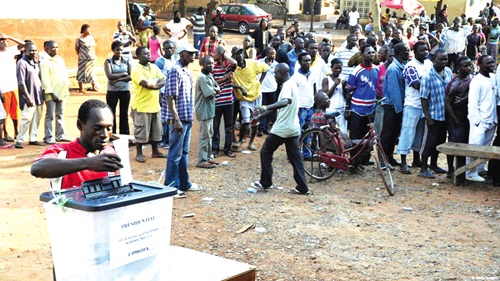 Voters turn up in their numbers to cast their ballots after political campaigns Voters turn up in their numbers to cast their ballots after political campaigns