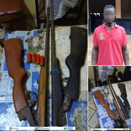 Joint Police-Military operation in Nkwanta leads to arrest and firearms seizure